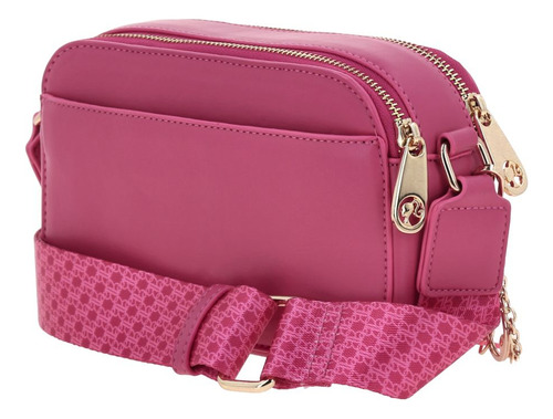 Bolso Tipo Crossbody Barbie Gorétt Logo Larissa P25 Rosa Chicle Lisa Níquel Rosa Chicle