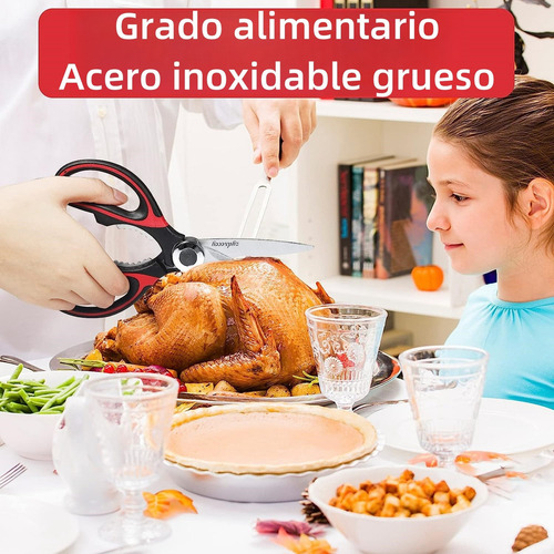 Tijeras De Cocina Multiusos De Acero Inoxidable, 2