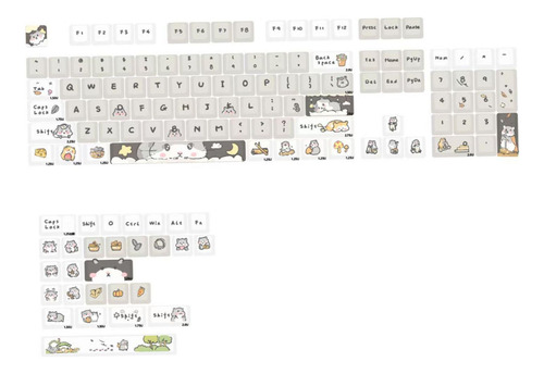 Teclas Pbt Keycaps 132 Teclas De Sublimación, Piezas De Repu