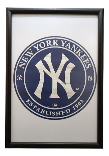Yankees Op 1 Poster Enmarcado 50 X 35 Cms