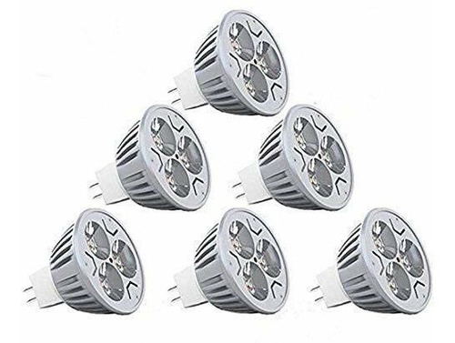 Pack 6 Bombillas Led Mr16 3w, Cálidas 2700k, 35w Haló