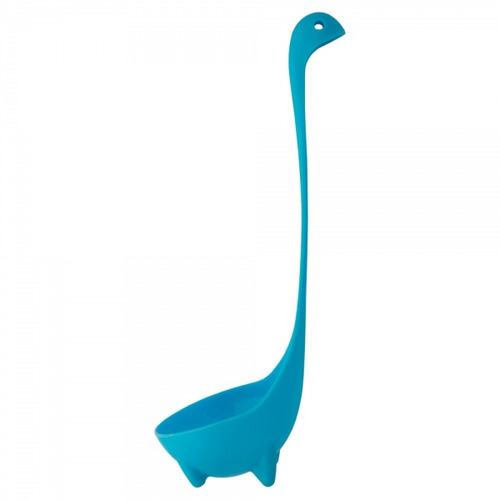 Cucharón de plástico Clink Concha Dinosaurio x unidad 7.2cm de alto x 9.5cm ancho x 24cm largo color azul