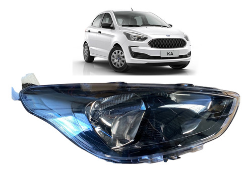 Farol Dianteiro Direito Mascara Negra Original Ford Ka 2019/