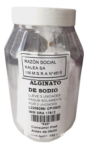 Alginato De Sodio 250 G Lleve 3 Pague Solo 2