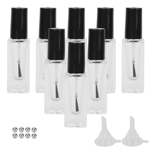 Botellas De Esmalte De Uñas, 8 Unidades, De Vidrio Transpare
