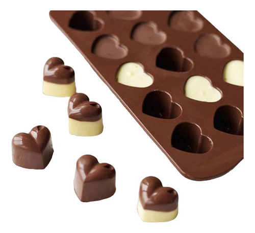 15 Cavidad Corazón Molde D Chocolate Silicona Cubos De Hielo