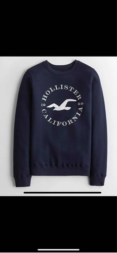 Sudadera Hollister Para Mujer Talla Xs , Sin Gorro Azul