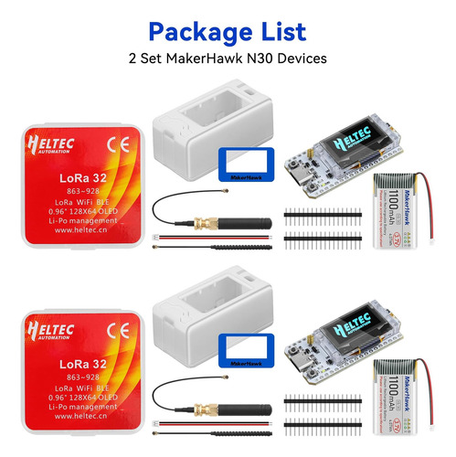 Kit De Desarrollo Esp32 Lora V3 - Sx1262 + Batería 1100mah
