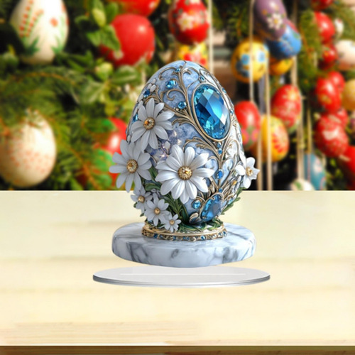 Decoración De Mesa De Huevos De Pascua, Adorno De Flores