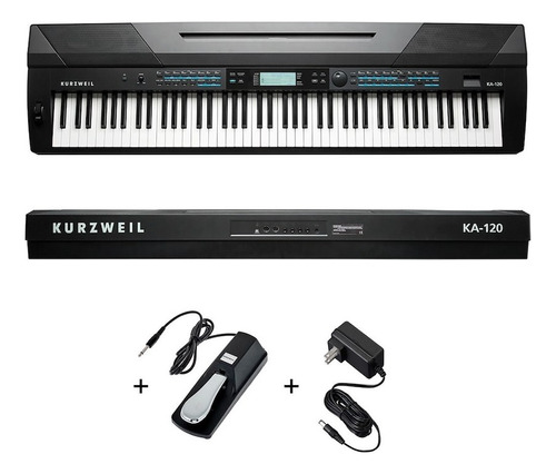 Piano Digital Kurzweil Ka-120 88 Teclas Usb + Fuente