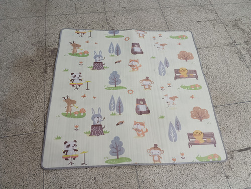Corral 14 Piezas Bebé Plegable Alfombra Y Juegos Oso Celeste
