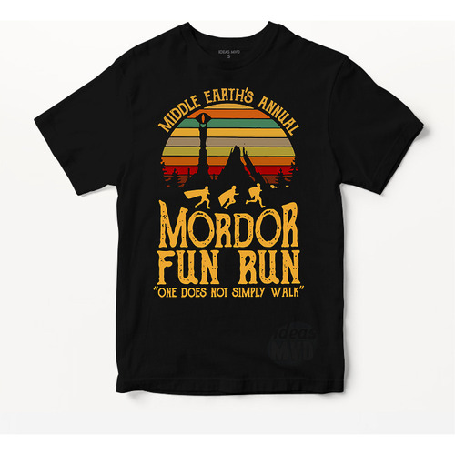 Remera The Lord Of The Rings Mordor (negra:) Ideas Mvd