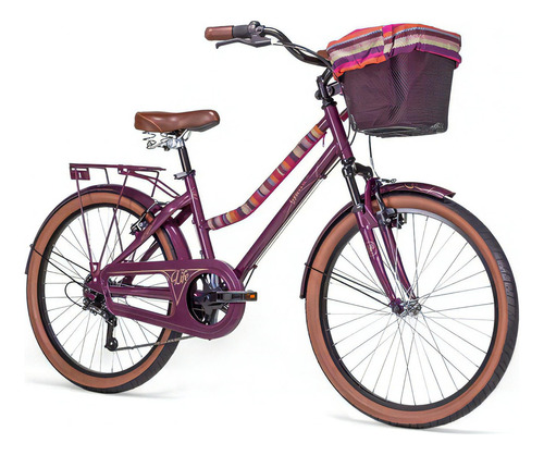 Bicicleta Mercurio Life Equipada 6v R24 Aluminio Violeta Color Violeta oscuro Tamaño del cuadro unitalla