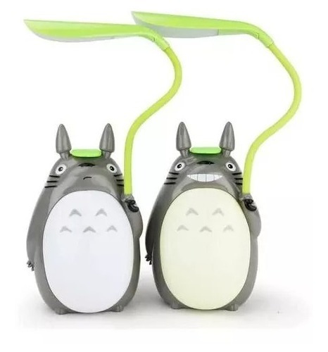 Mi Vecino Totoro Lámpara Led Con Hoja Mesa De Noche Anime