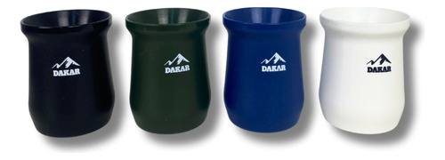 Mate Térmico 200ml Dakar Reutilizable Irrompible Plástico Negro