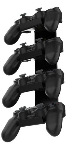 Suporte De Parede Compatível Com 4 Controles De Xbox Ps4 Ps3 Cor Preto