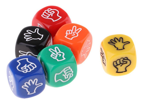 10 Tijeras De De 6 Piezas Dados Dados Multicolores De Seis