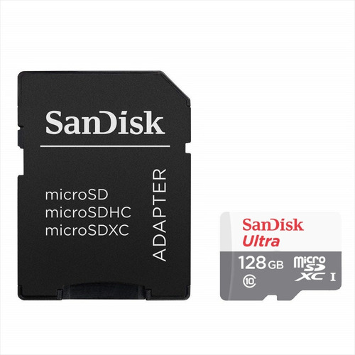 Imagen 1 de 5 de Tarjeta Micro Sdxc Sandisk Ultra 128gb, Uhs-i, C10, 100mb/s