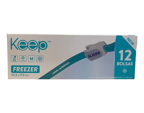 Bolsa Hermetica Freezer 12un 20,3×17,8cm Keep