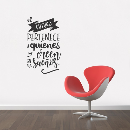 Vinilo Decorativo Pared Motivación Frase El Futuro 60x40 