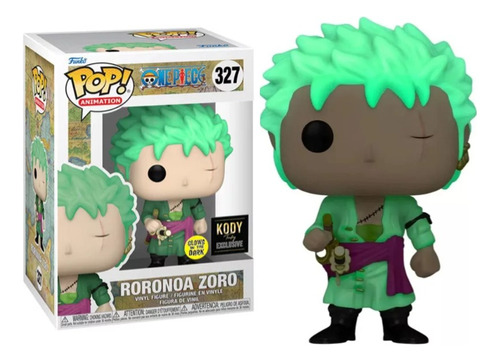 Zoro Roronoa Funko Pop One Piece 327 Glow Kody Exclusivo 