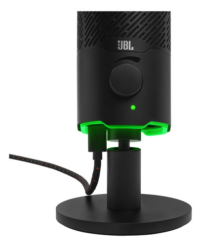 Microfone Jbl Quantum Stream Condensador Duplo Com Fio E Led