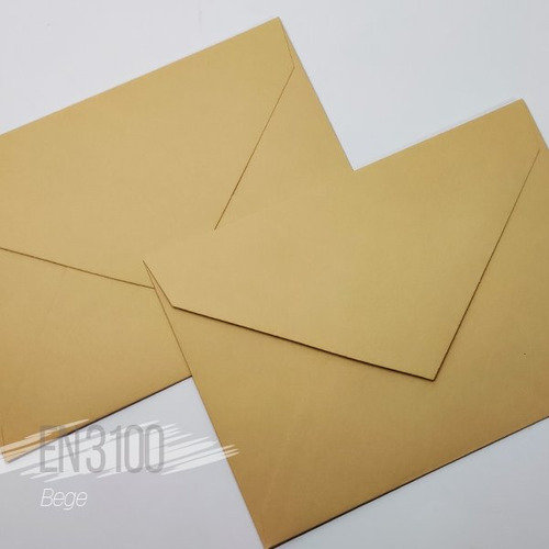 Envelope Bico En 3100 - Bege - 15x21cm - 25 Unidades Bege Liso