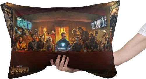 Cojin Almohada Avengers Ultima Cena Diseño Unico Poliester Color Vengadores Diseño De La Tela Lisa