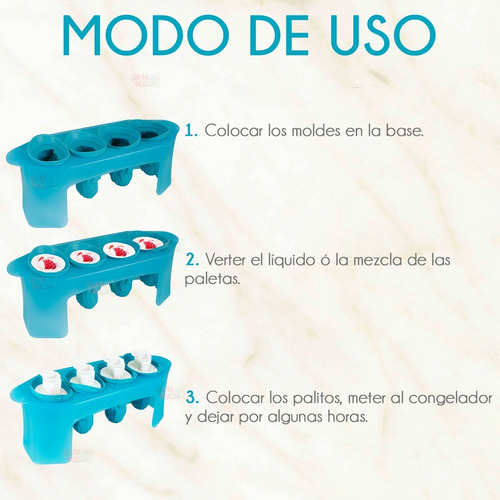 Molde De Silicon Slim Company Para Paleta De Hielo Chocolate Base De Plástico Reutilizable