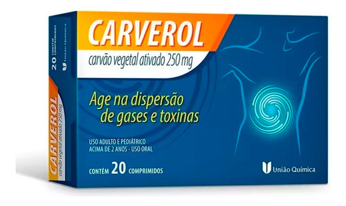 Carverol 250mg 20 Comprimidos União Química
