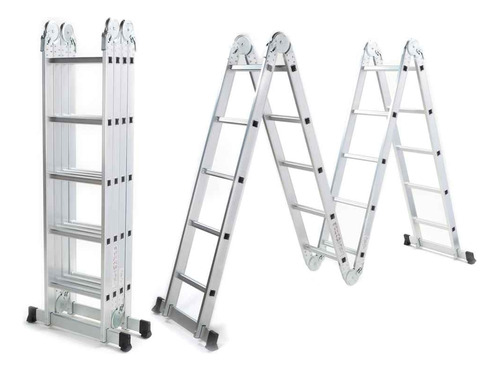 Escalera Multipropósito Waluminio Jd405 Andamio 20 Escalones