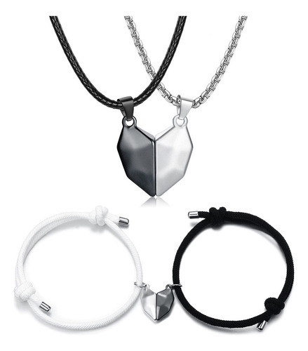 Para A Pulseras Y Collares De Corazón P/parejas Con