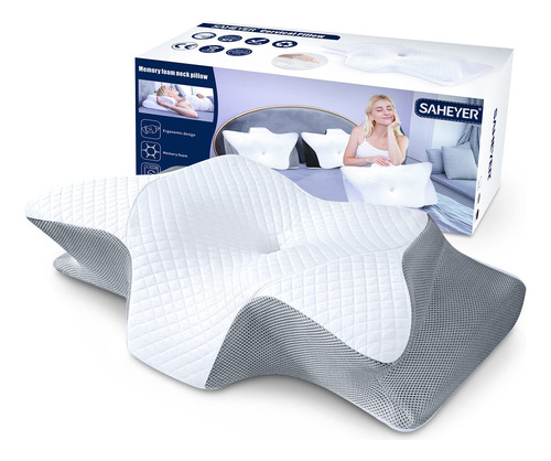 Saheyer Almohada Cervical De Espuma Viscoelstica, Almohadas