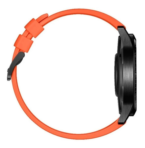 Imagen 4 de 4 de Huawei Watch GT 2 Sport 1.39" caja 46mm de metal y plástico black stainless steel, malla sunset orange de fluoroelastómero LTN-B19