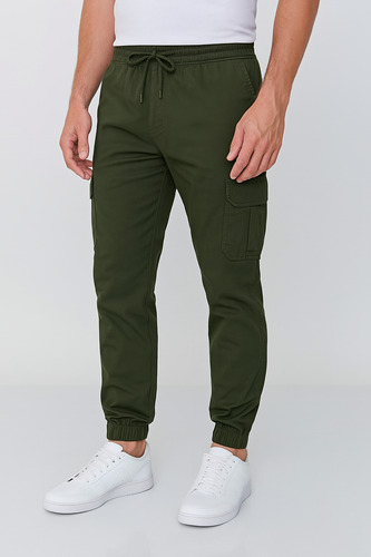 Pantalón Hombre Cargo Jogger Importado Joger Gabardina