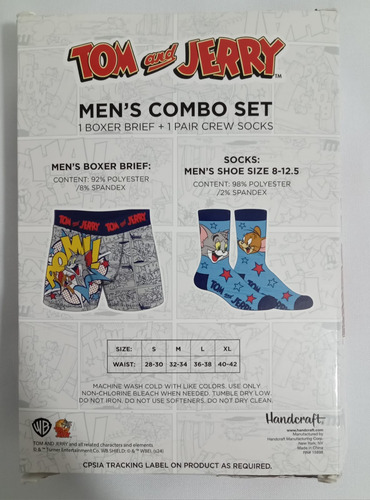 Boxer Y Calcetines Tom And Jerry Combo Hombre Talla L