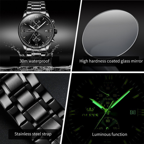 Relojes De Negocios Olevs Luminous Calendar Para Hombre