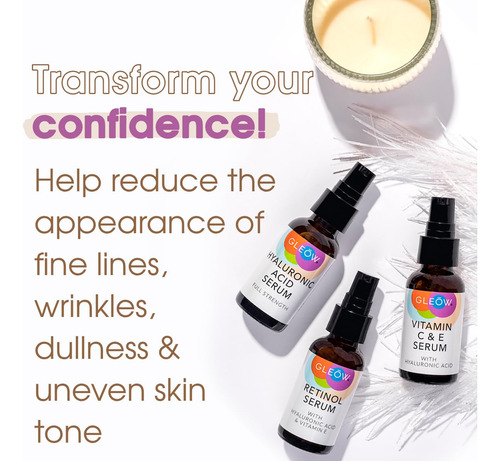 Conjunto De Cuidados Com A Pele, Sérum De Retinol Gleow, Sér