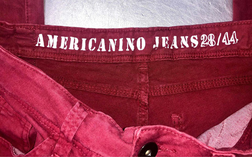 Americanino Pantalón Chupin De Jean Bordó Talle 38