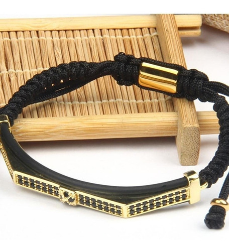 Pulsera Para Hombre Mujer Imperial Circonia Macrame Diámetro 6 "