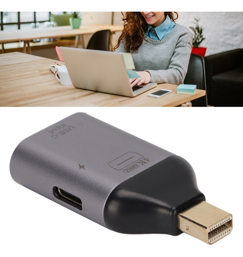Adaptador Usb C Hembra A Mini Displayport Macho 4k 60hz