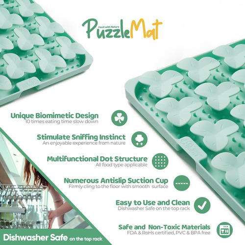 Alfombrilla De Silicona Para Perros Puzzle Feeder Con Ventos