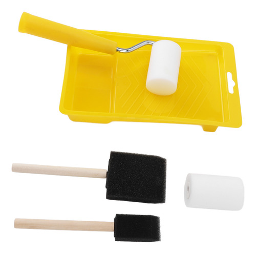 Juego De Minipinceles Con Rodillo De Pintura, Espuma De Alta