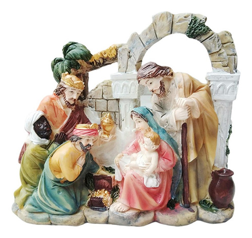 Escena De Jesús Ornamental Figurita Cristiana Decoración