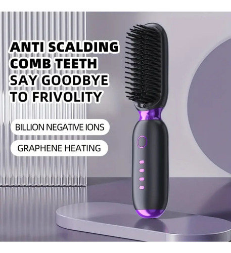 Peine Alisador De Pelo Portátil Inalámbrico Nagative Ionic