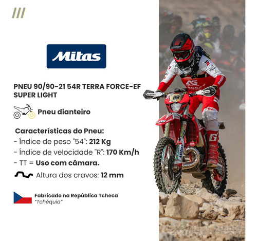 Pneu Mitas 90/90-21 Exc Super Light Dianteiro Crf 230 250f