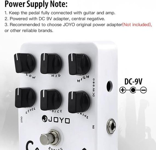 Joyo Overdrive Pedal De Distorsión Simulador De Amplificador