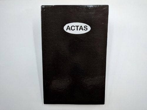 Libro Actas Oficio 400 Páginas Tapa Dura Negra