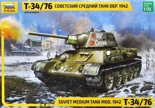 Imagen 1 de 2 de Zvezda T-34/76 Mod. 1942 3686 1/35 Rdelhobby Mza
