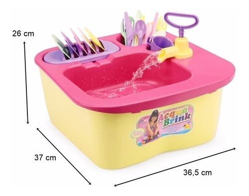 Pia De Cozinha Infantil Acqua Brink C/ Acessórios Brinquedo
